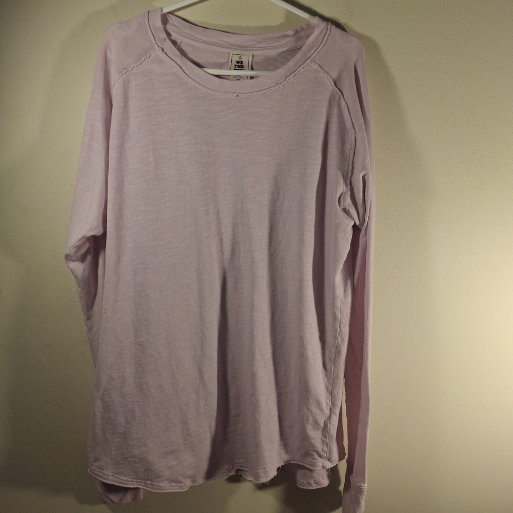 We The Free Light Pink Women's Oversized Long Sleeve Tee Size S